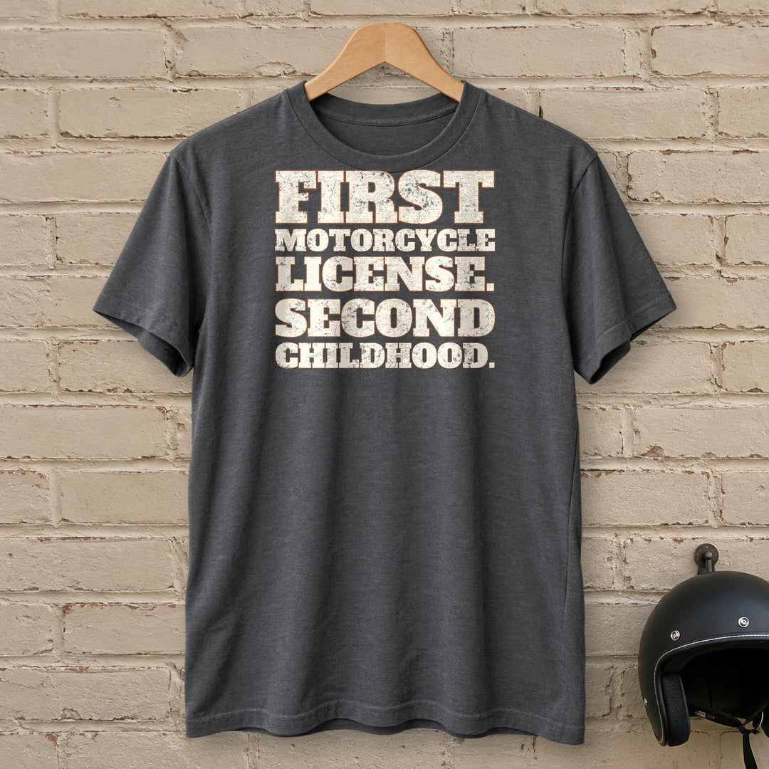 Second Childhood T-Shirt - Charcoal - brick