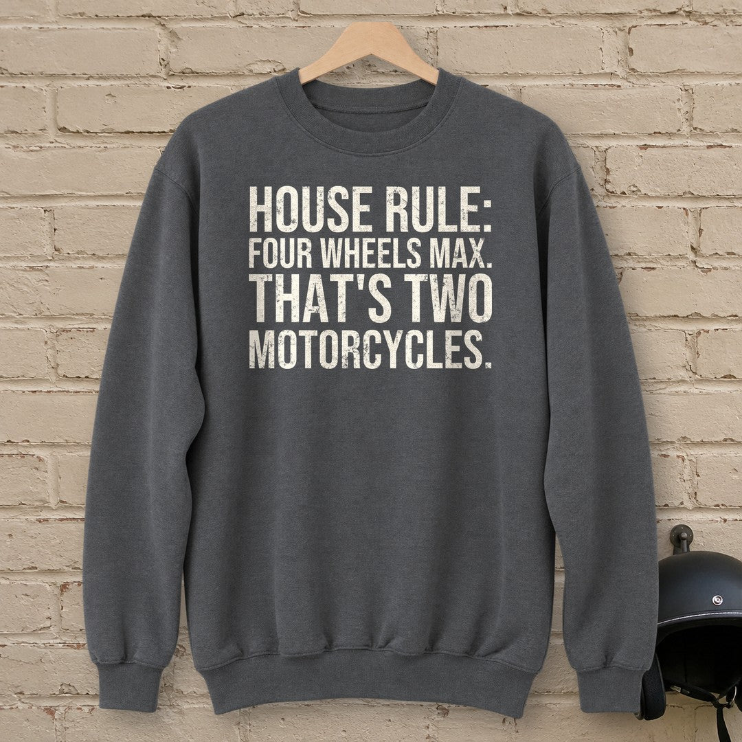 Four Wheels Max Crewneck Sweatshirt - Charcoal - brick