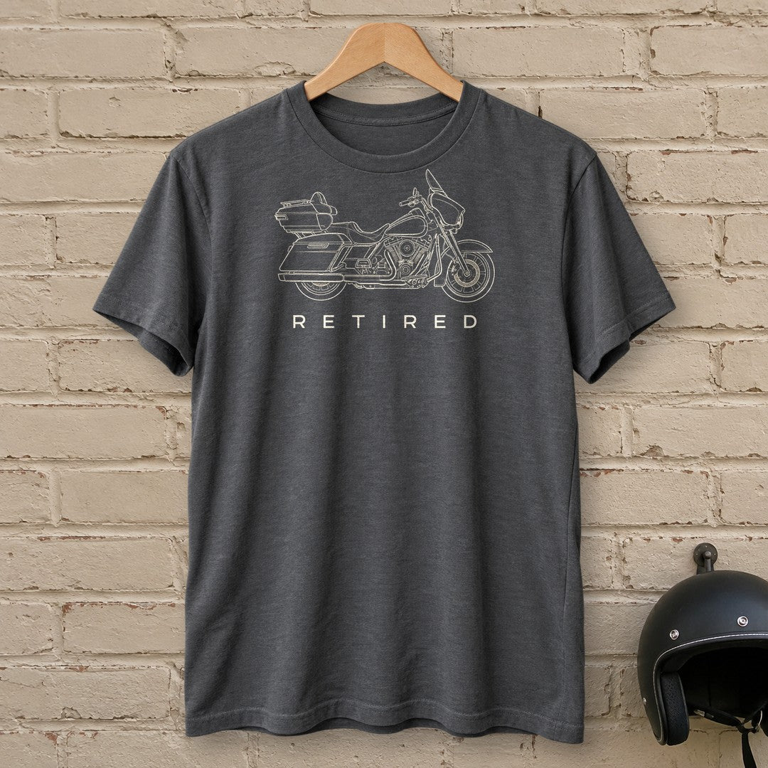 Retired Rider T-Shirt - Charcoal - brick