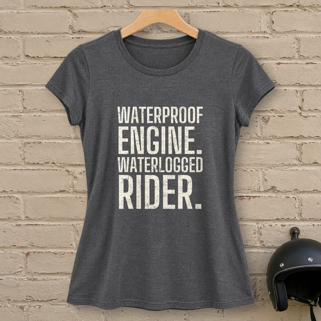 Waterlogged Rider Women's T-Shirt - Dark Heather - brick