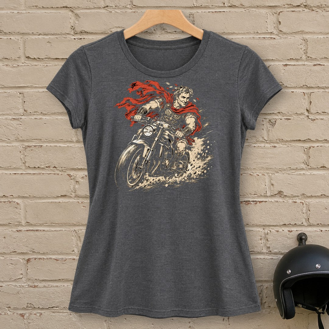 Julius Caesar Rides Women's T-Shirt - Dark Heather - brick