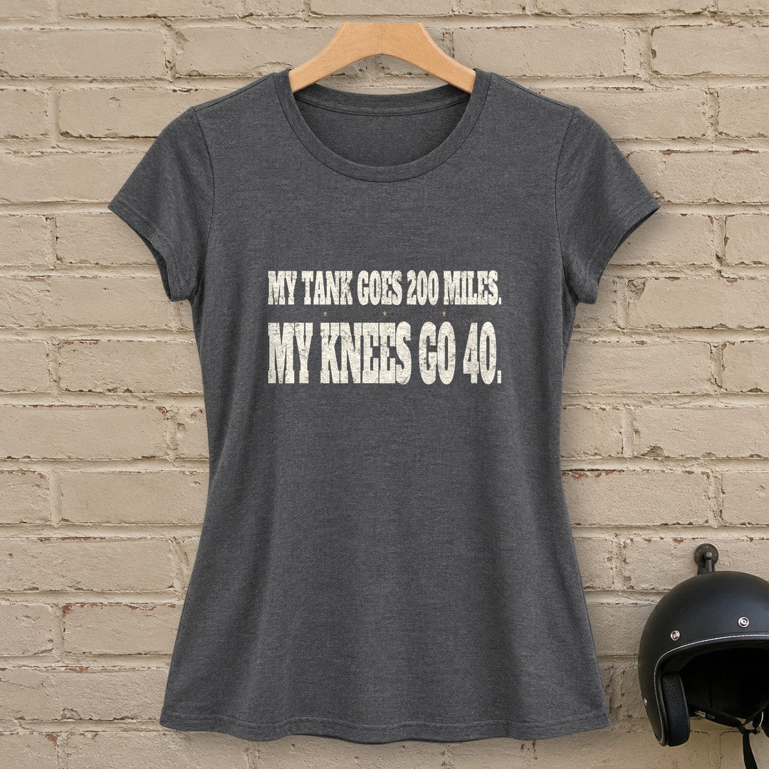 Knees Go Forty Women's T-Shirt - Dark Heather - brick