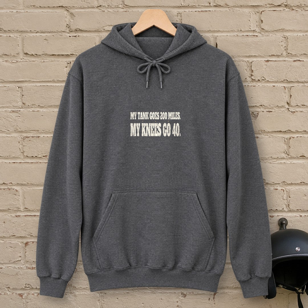 Knees Go Forty Hoodie - Dark Heather - brick