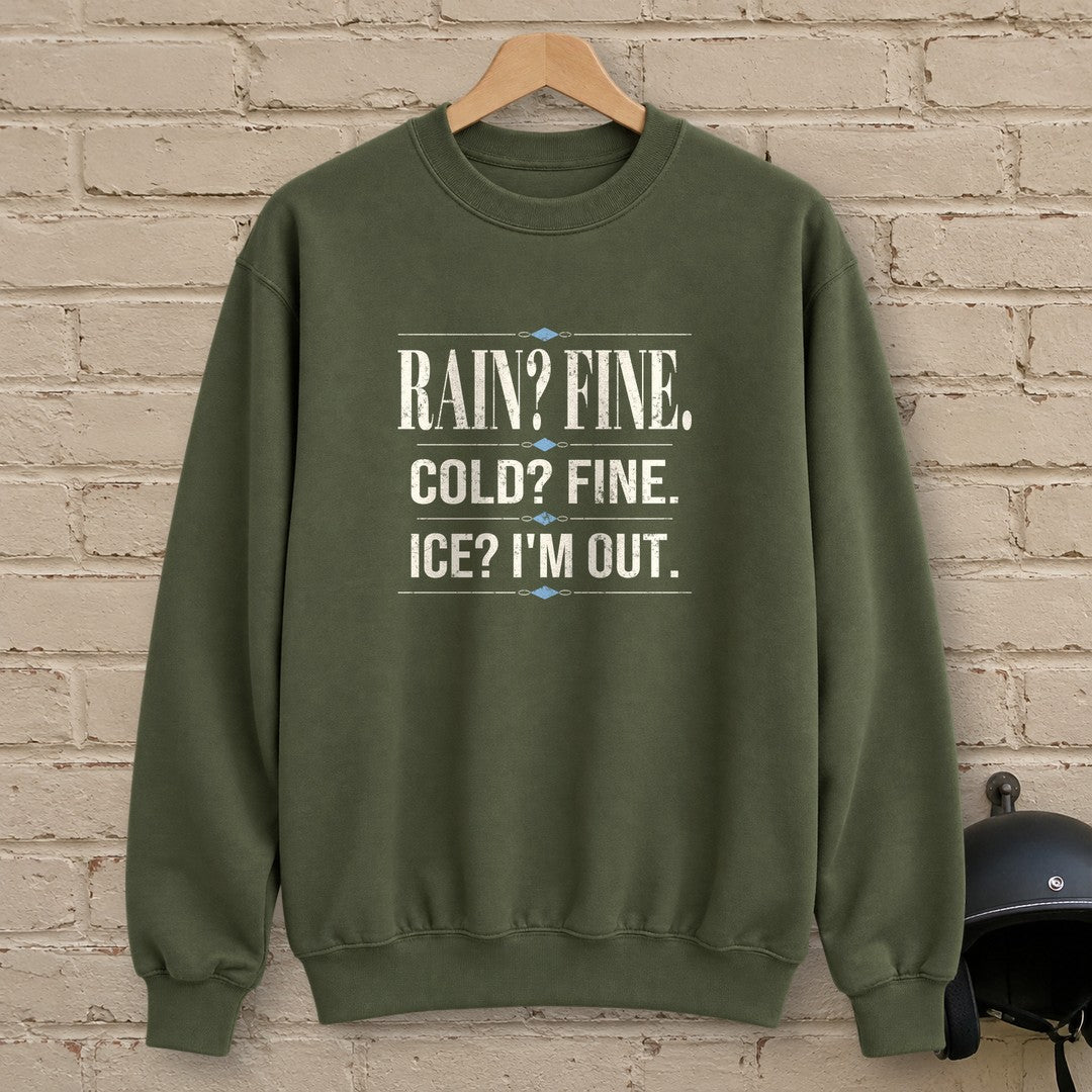 Ice I'm Out Crewneck Sweatshirt - Military Green - brick