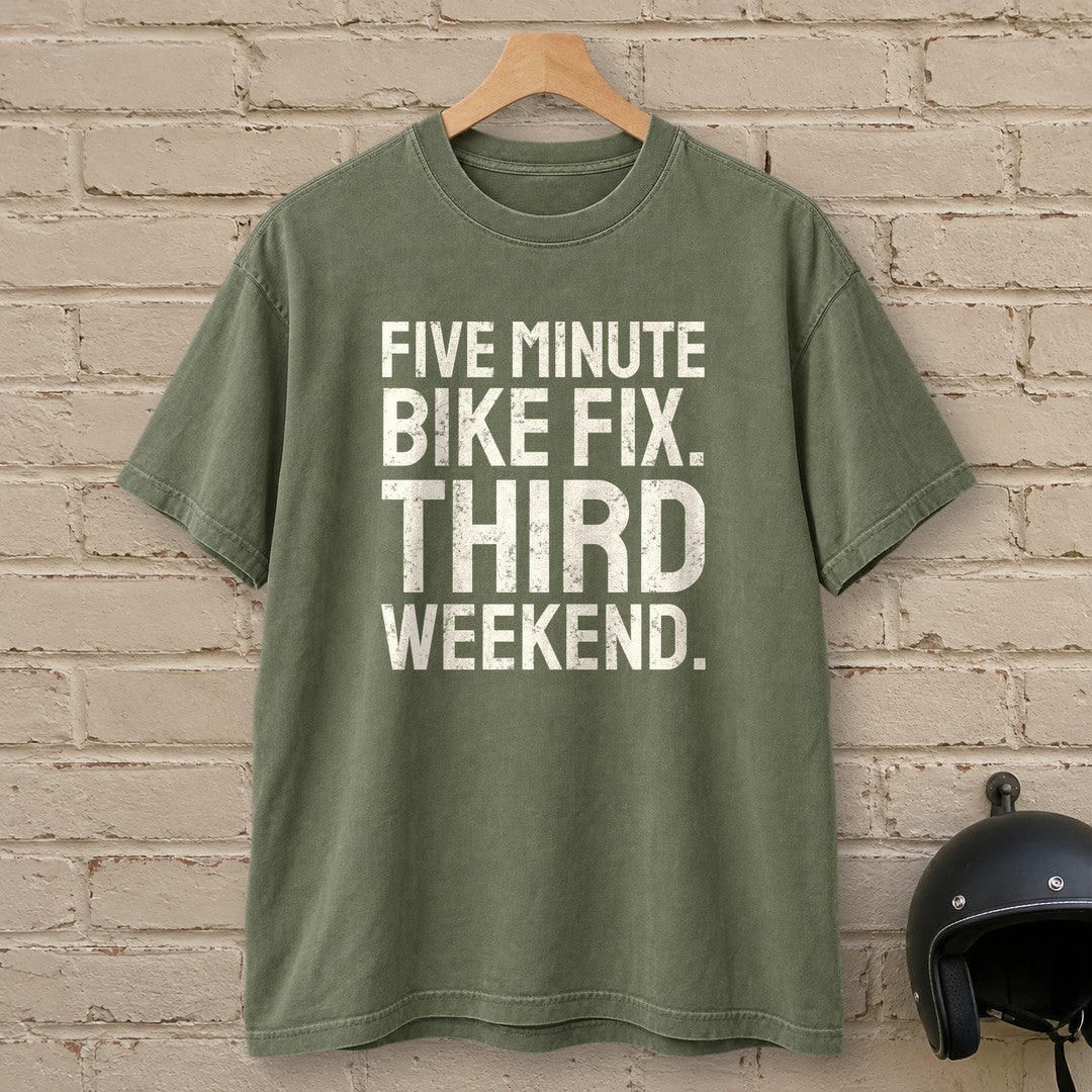 Five Minute Fix Premium T-Shirt - Moss - brick