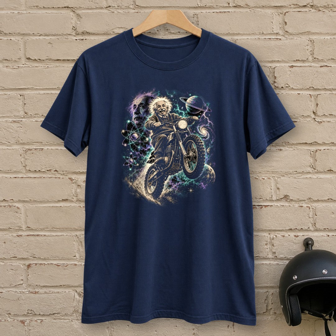 Albert Einstein Space Scrambler T-Shirt - Navy - brick
