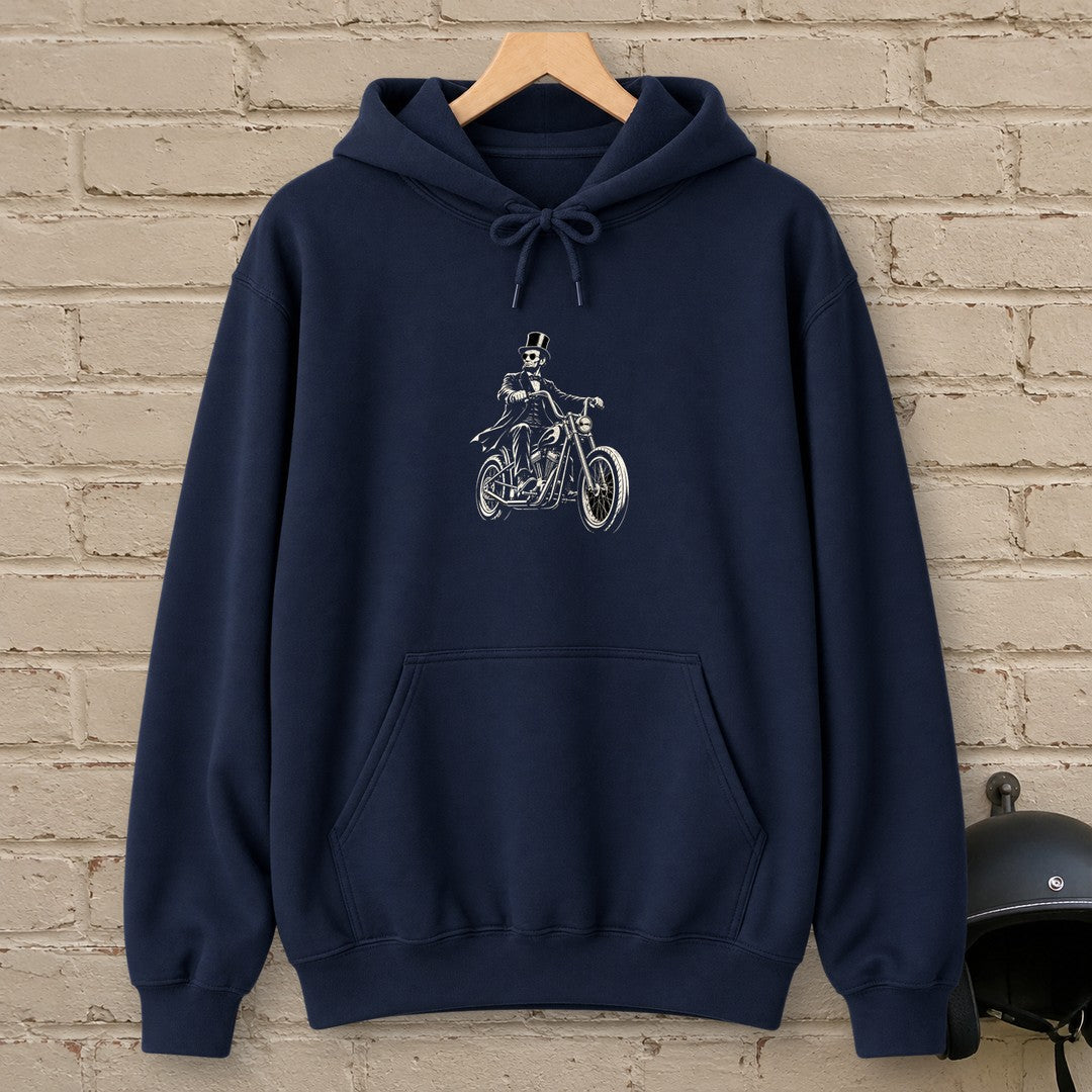 Abraham Lincoln Chopper Shades Hoodie - Navy - brick