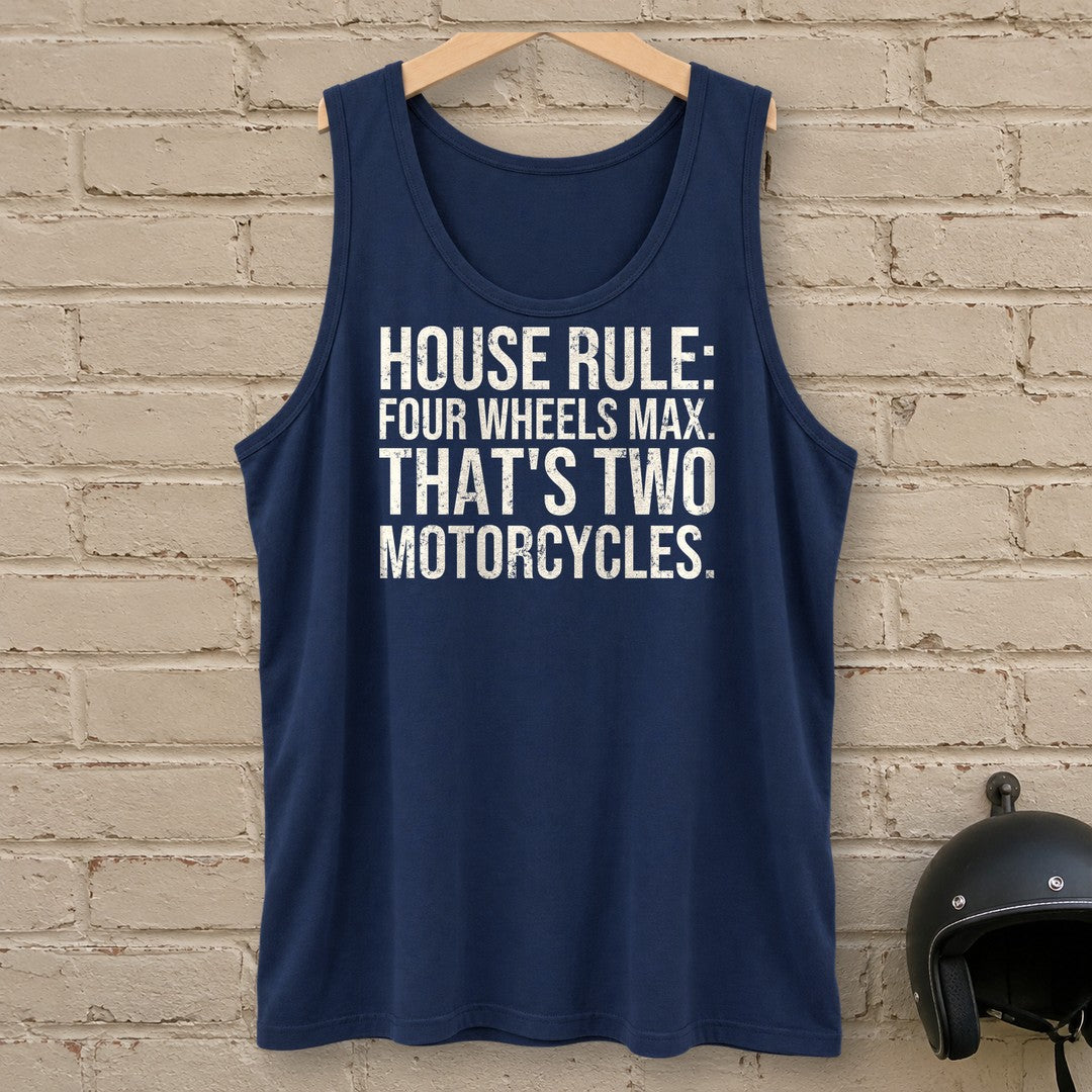 Four Wheels Max Tank Top - Navy - brick