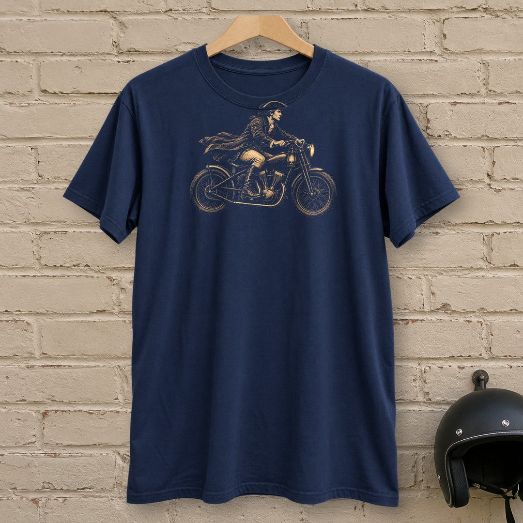 Paul Revere Midnight Ride T-Shirt - Navy - brick