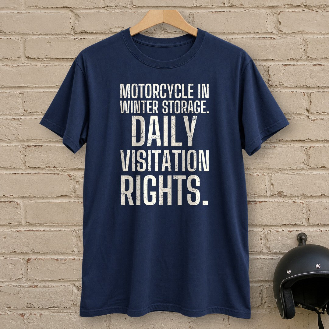 Daily Visitation Rights T-Shirt - Navy - brick