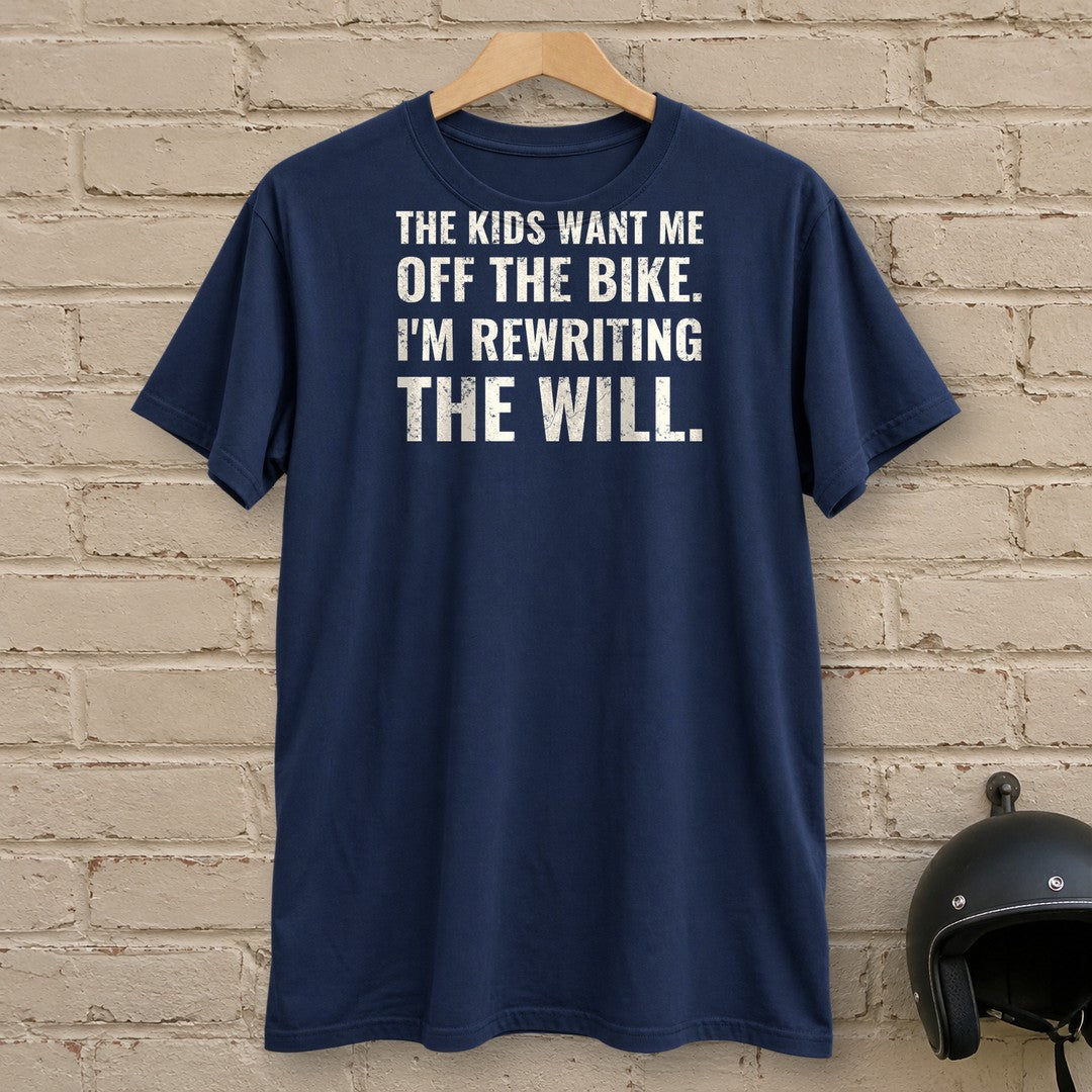 Rewriting The Will T-Shirt - Navy - brick