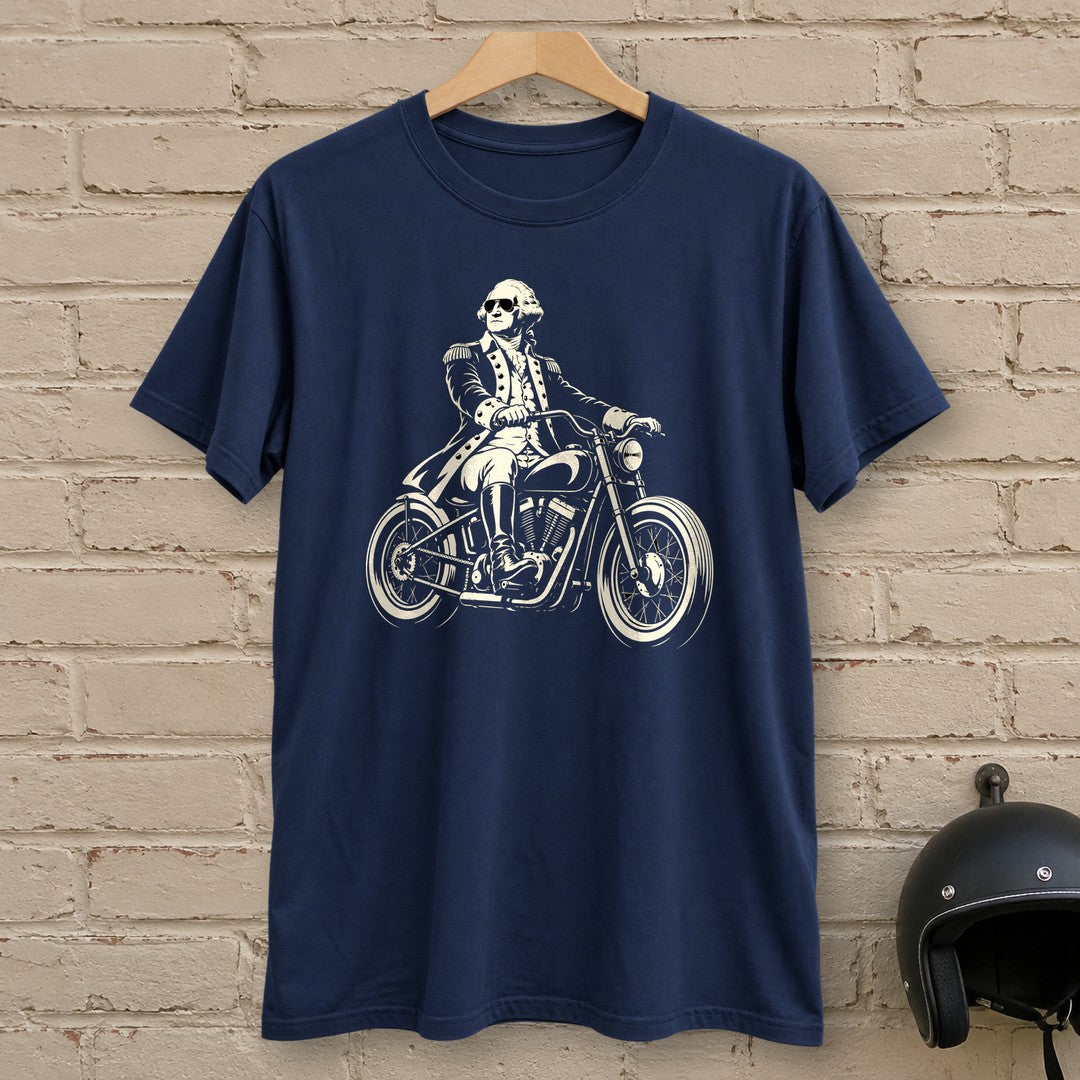 George Washington Bobber Shades T-Shirt - Navy - brick