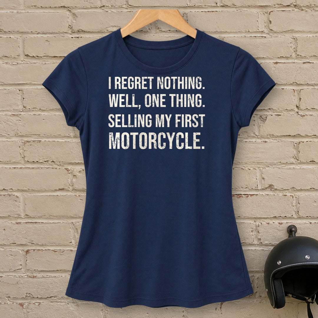 First Motorcycle Regret Women's T-Shirt - Navy - brick