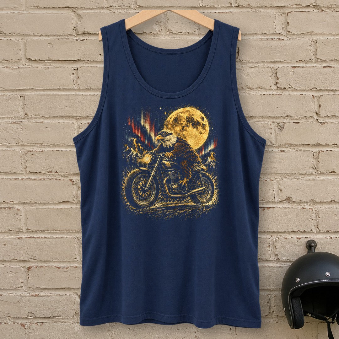 Moonlight Eagle Rider Tank Top - Navy - brick