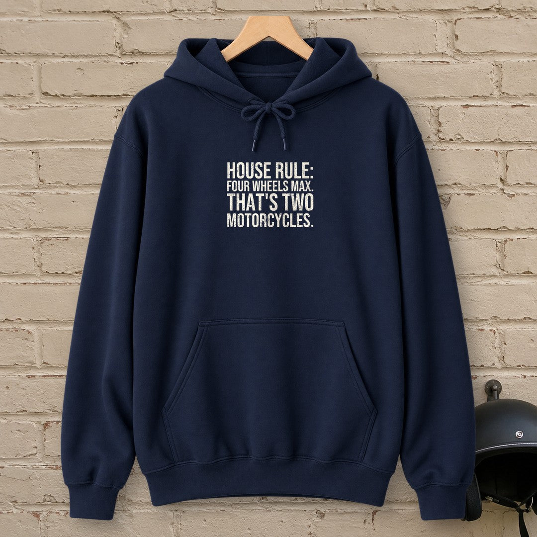 Four Wheels Max Hoodie - Navy - brick