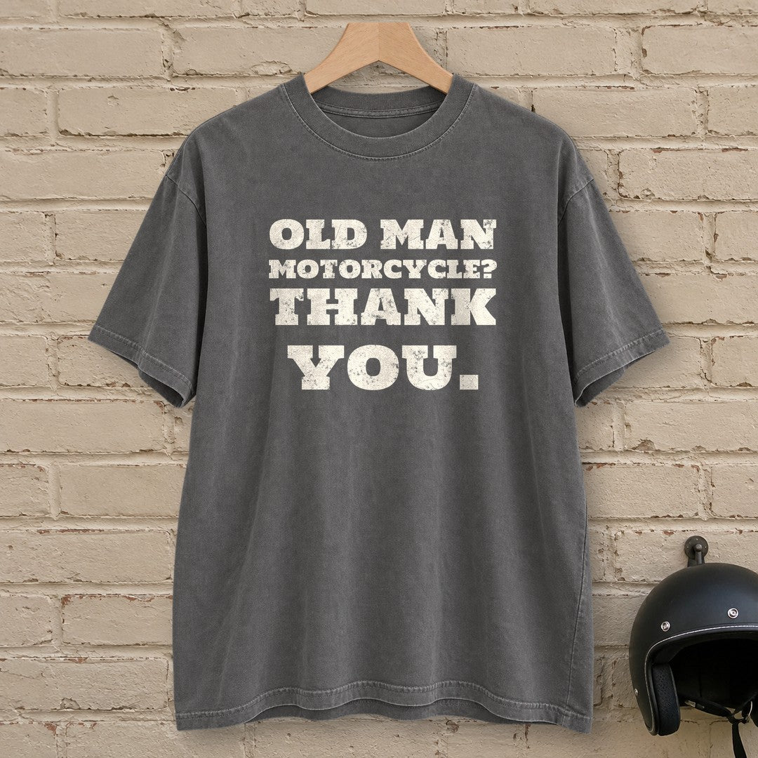 Old Man Motorcycle Premium T-Shirt - Pepper - brick
