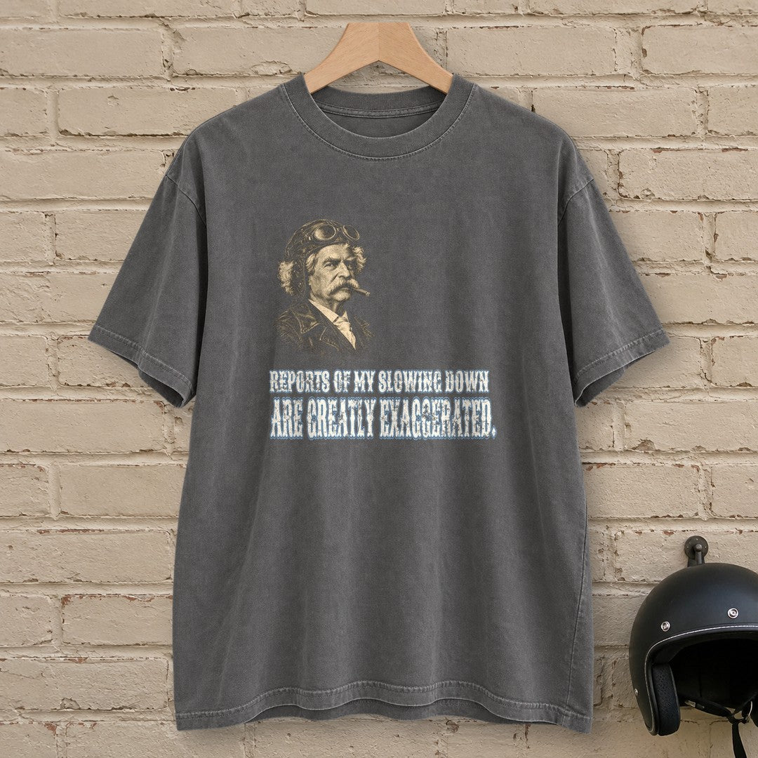 Mark Twain Not Slowing Down Premium T-Shirt - Pepper - brick