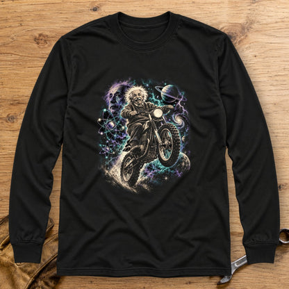 Albert Einstein Space Scrambler Long Sleeve T-Shirt - Black - bench