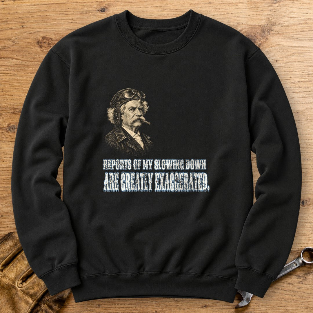 Mark Twain Not Slowing Down Crewneck Sweatshirt - Black - bench