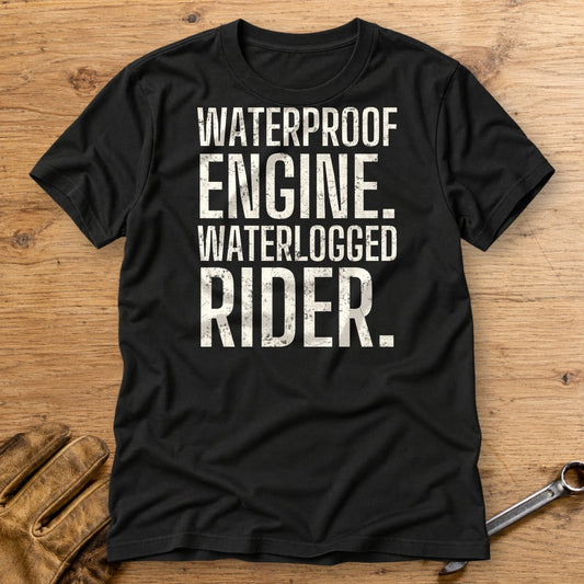 Waterlogged Rider T-Shirt - Black - bench