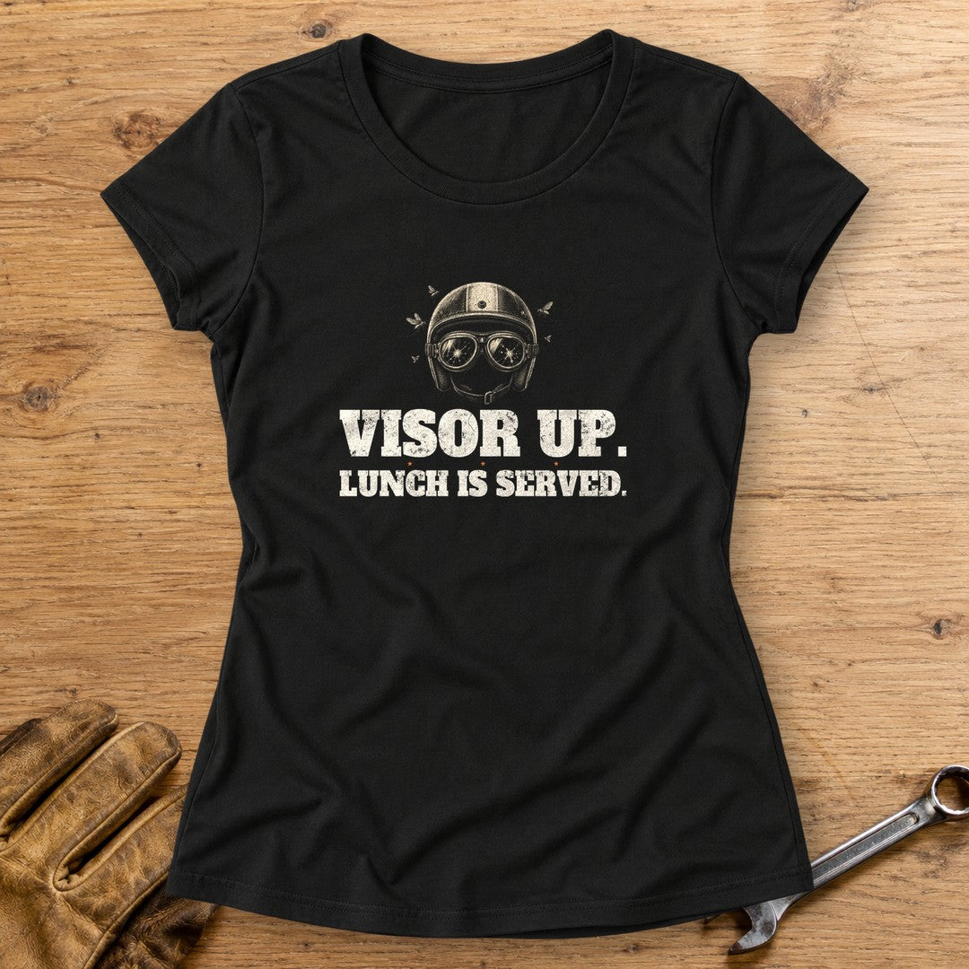 Visor Up Lunch Women's T-Shirt - Black - bench