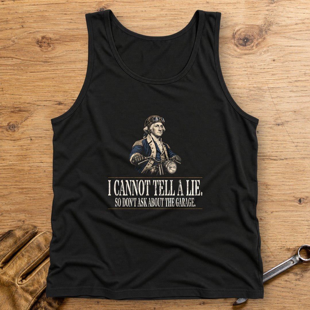 George Washington Cannot Tell a Lie Tank Top - Black - bench