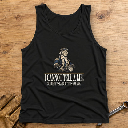 George Washington Cannot Tell a Lie Tank Top - Black - bench
