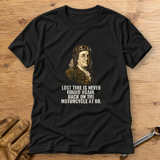 Benjamin Franklin Back On At 60 T-Shirt - Black - bench
