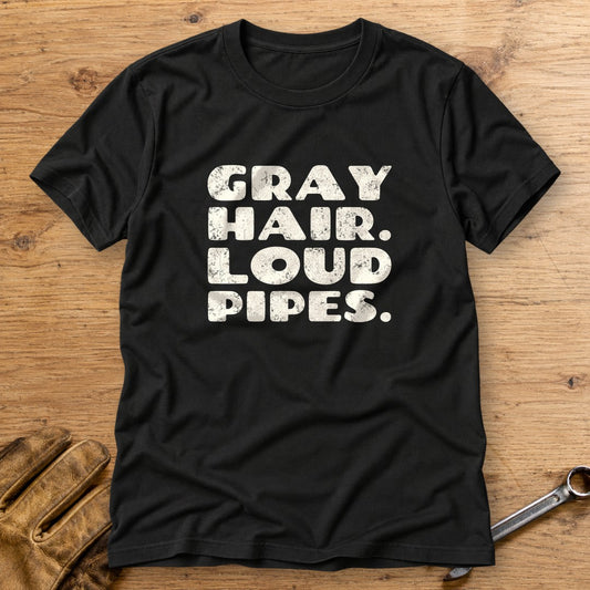 Gray Hair Loud Pipes T-Shirt - Black - bench