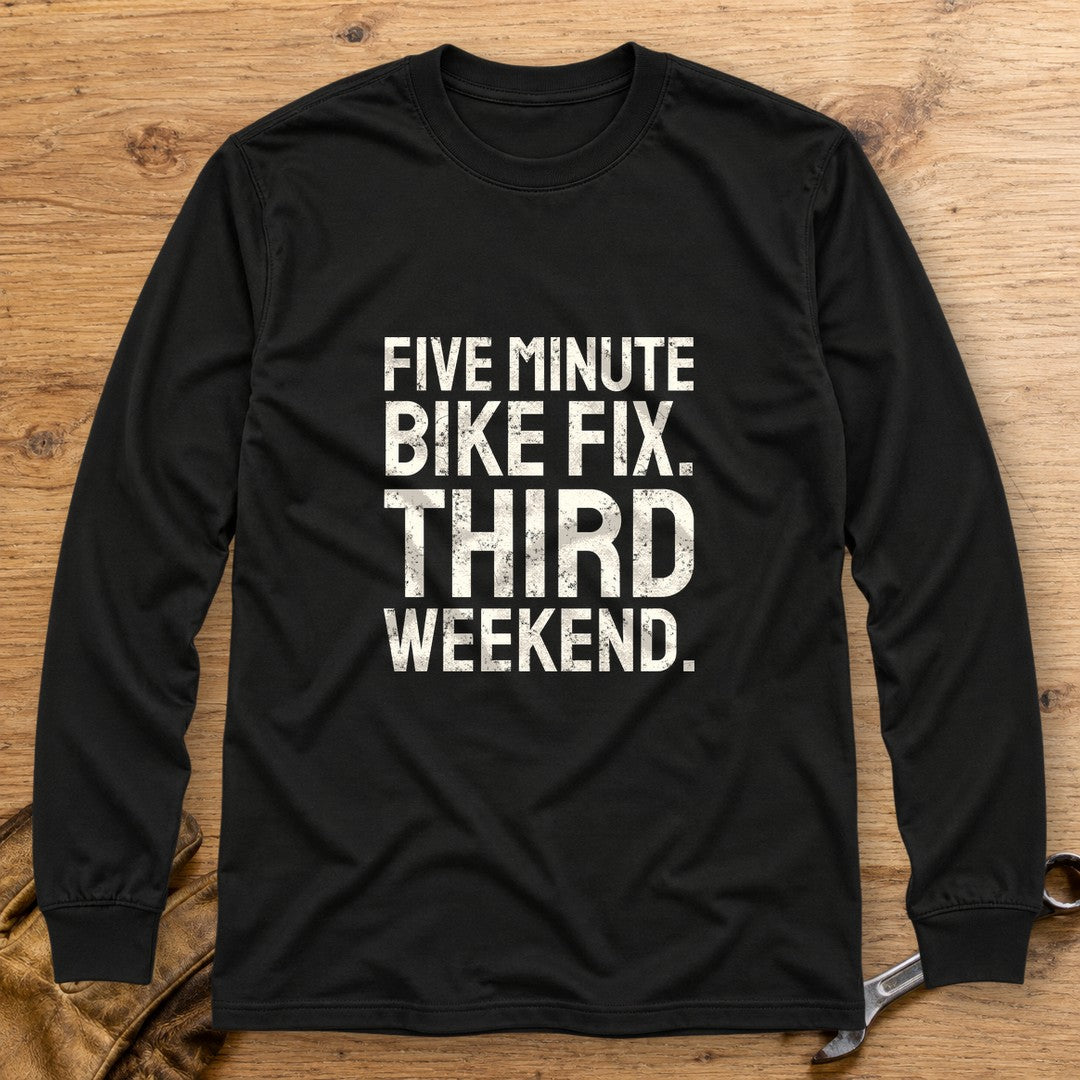 Five Minute Fix Long Sleeve T-Shirt - Black - bench