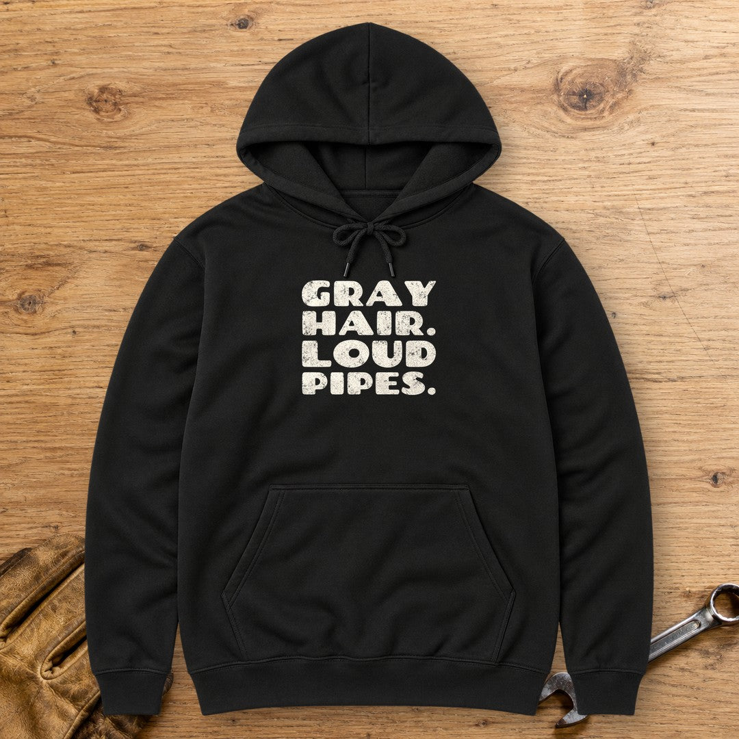 Gray Hair Loud Pipes Hoodie - Black - bench