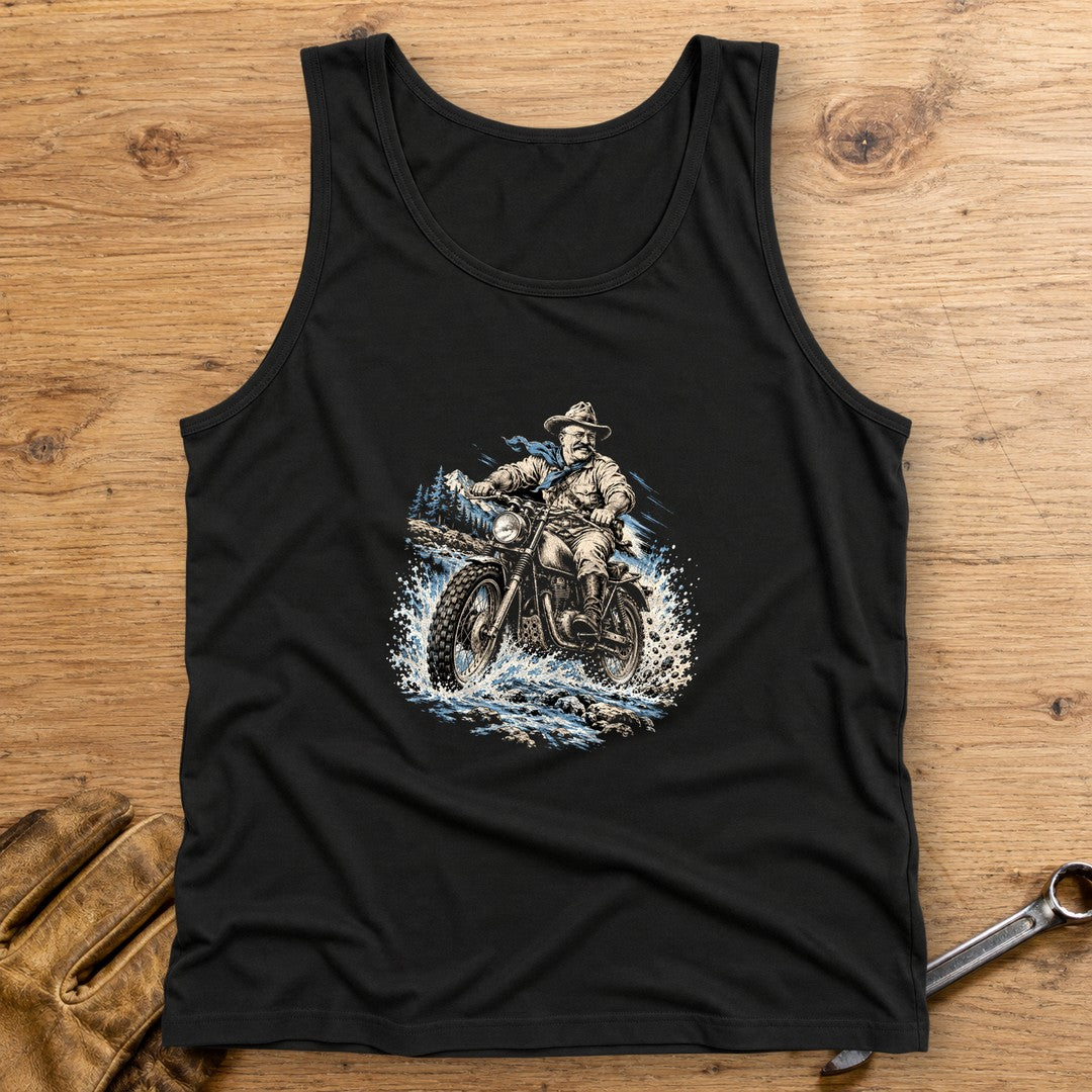 Theodore Roosevelt River Crossing Tank Top - Black - bench
