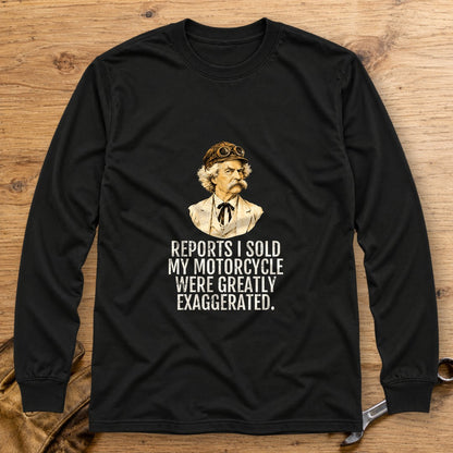 Mark Twain Greatly Exaggerated Long Sleeve T-Shirt - Black - bench