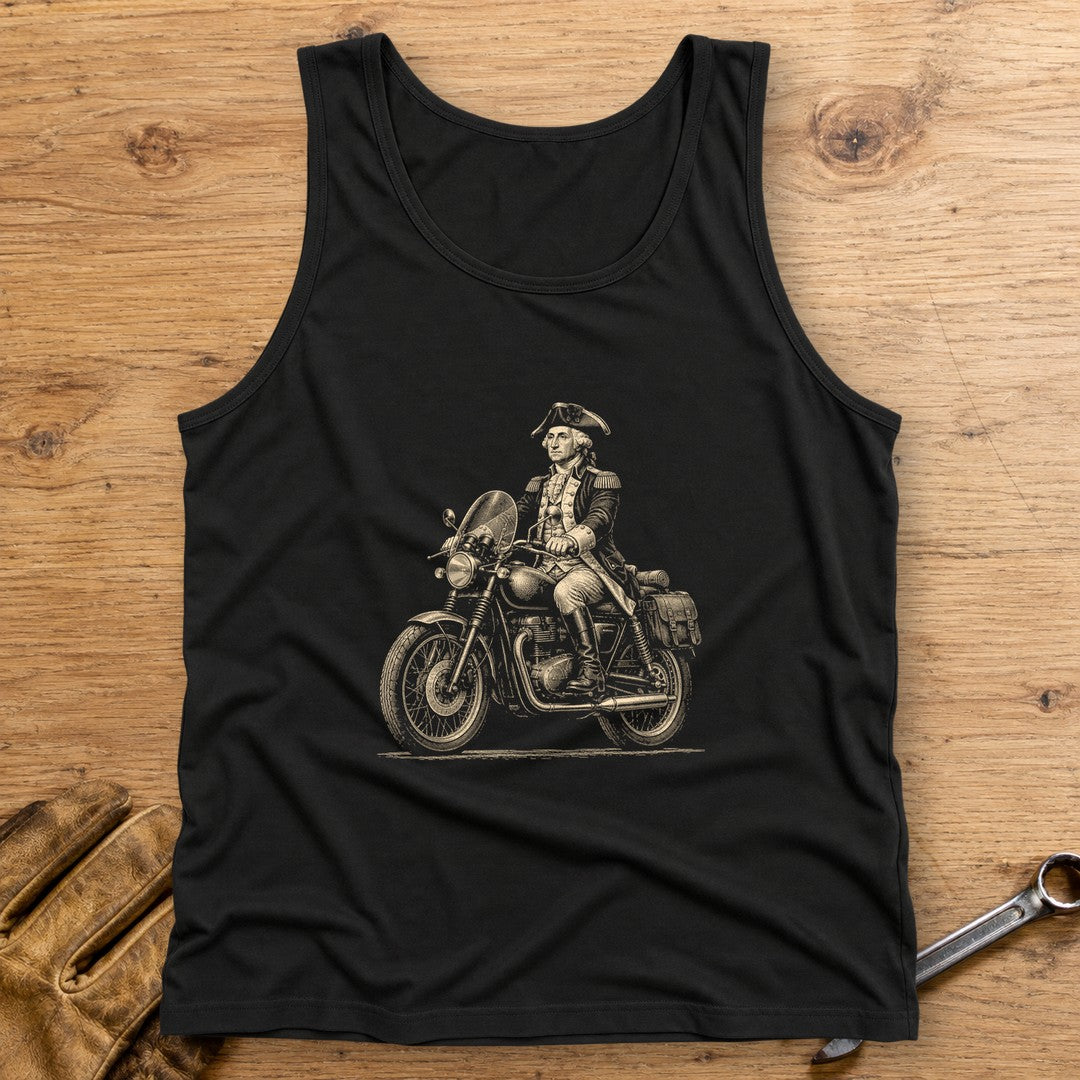 George Washington Founding Tourer Tank Top - Black - bench