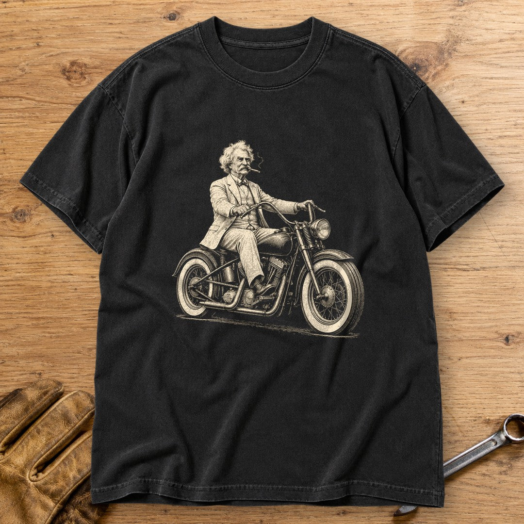 Mark Twain Cruiser Premium T-Shirt - Black - bench
