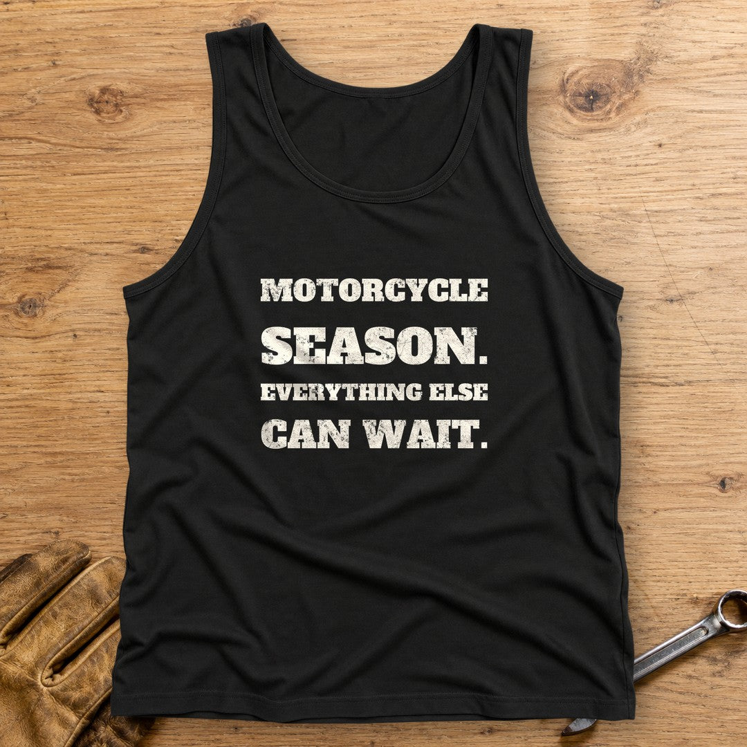 Motorcycle Season Tank Top - Black - bench