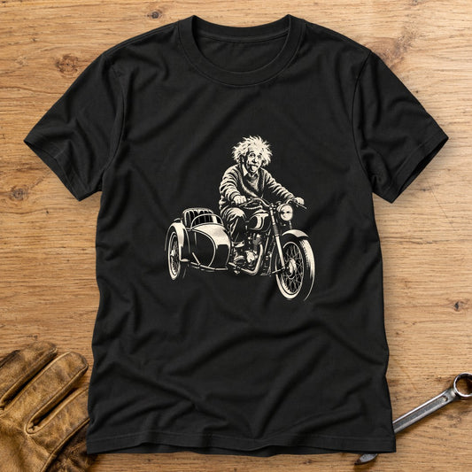 Albert Einstein Sidecar T-Shirt - Black - bench