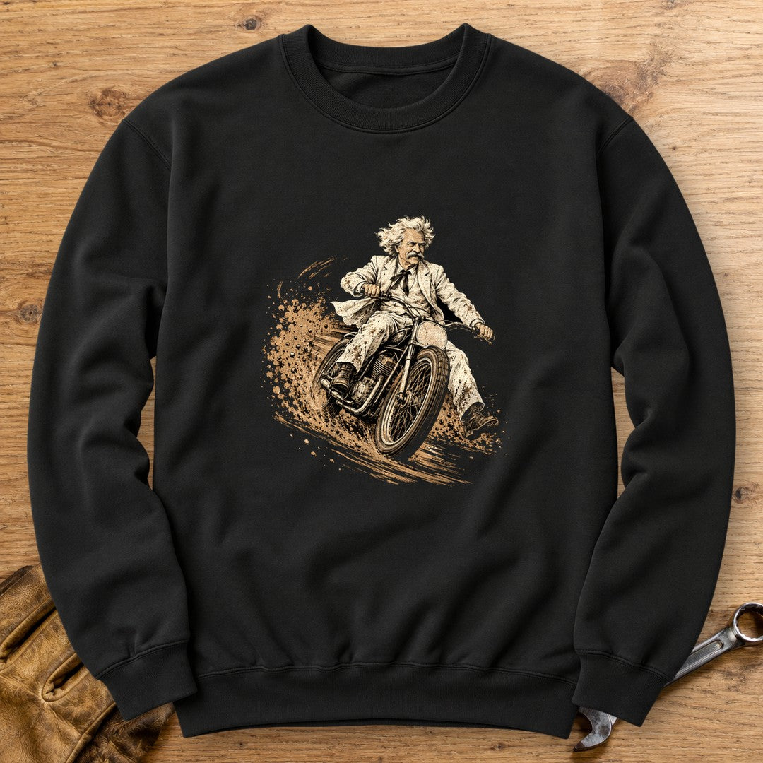 Mark Twain Dirt Track Crewneck Sweatshirt - Black - bench