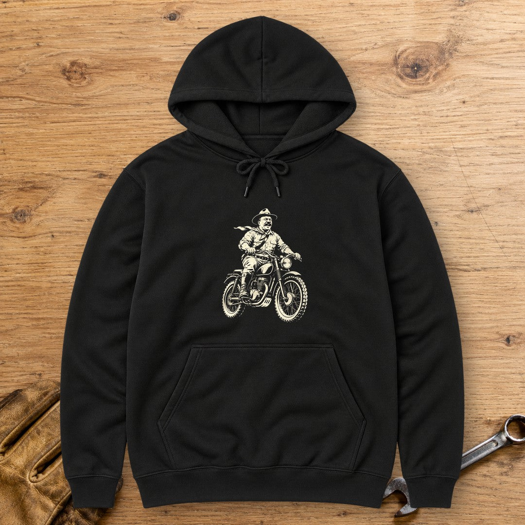 Theodore Roosevelt Laughing Scrambler Hoodie - Black - bench