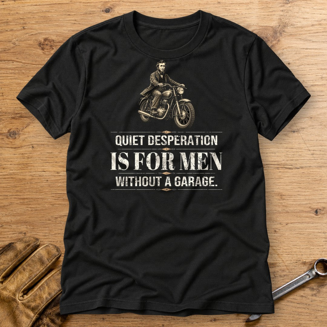 Henry David Thoreau Quiet Desperation T-Shirt - Black - bench