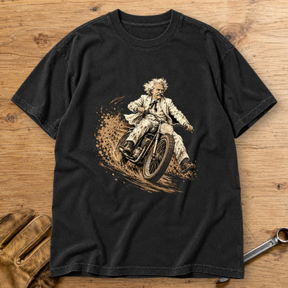 Mark Twain Dirt Track Premium T-Shirt - Black - bench