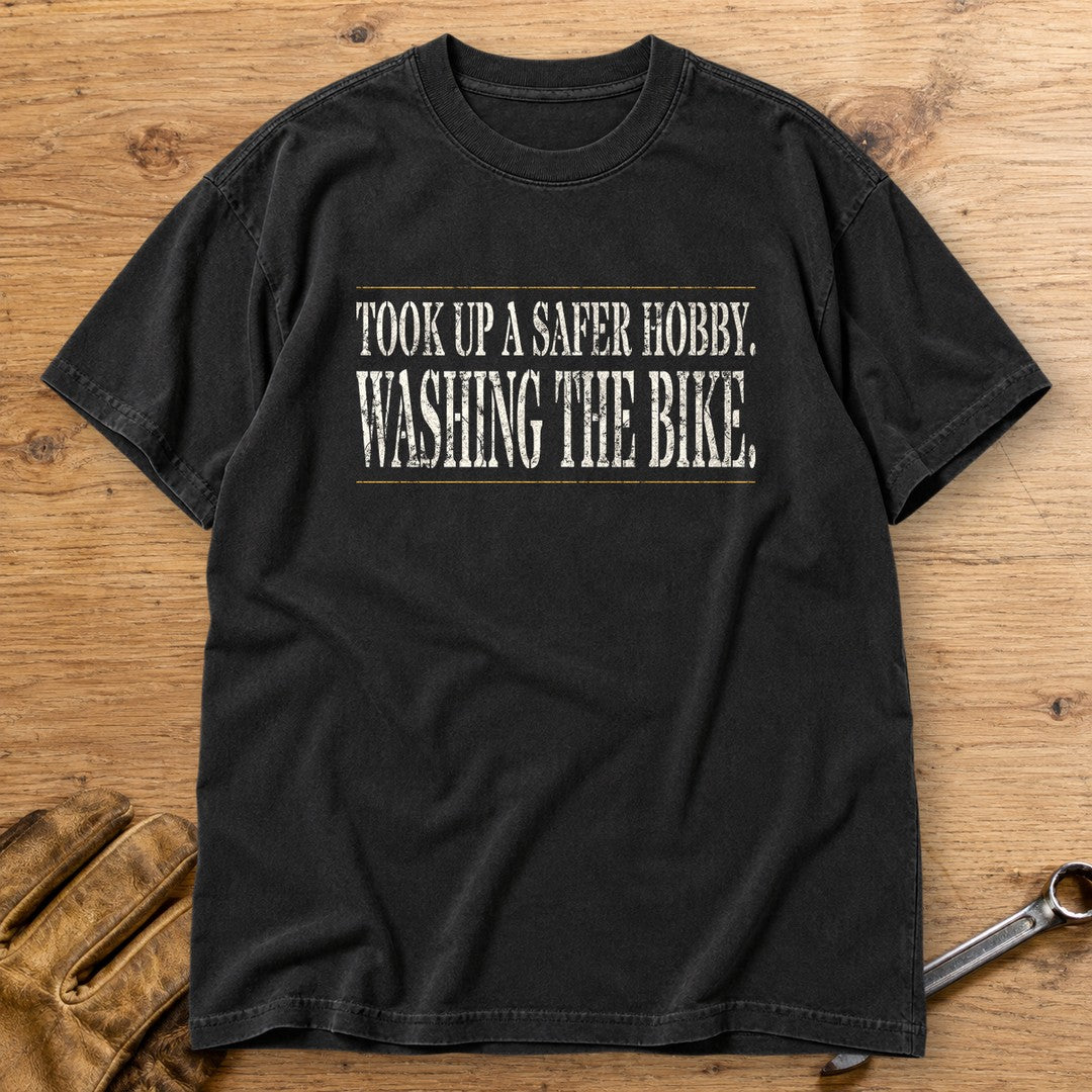 Safer Hobby Premium T-Shirt - Black - bench