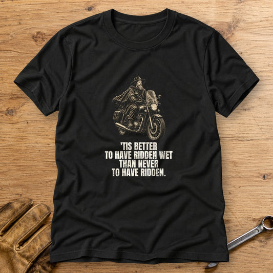 Alfred Lord Tennyson Better Ridden Wet T-Shirt - Black - bench