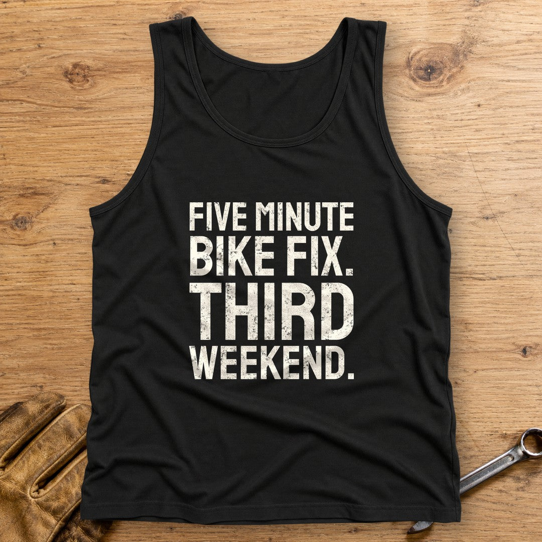 Five Minute Fix Tank Top - Black - bench