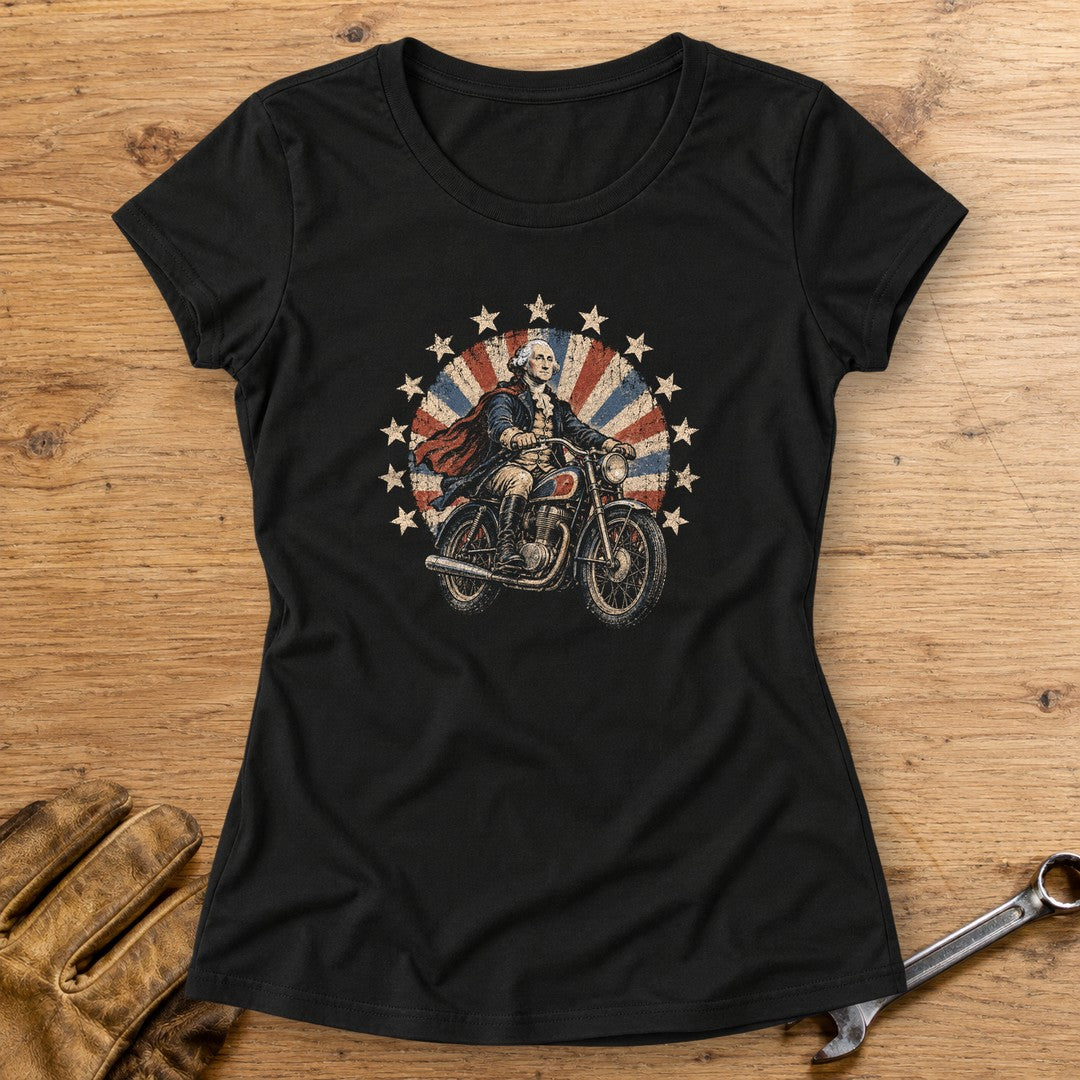 George Washington Starburst Ride Women's T-Shirt - Black - bench