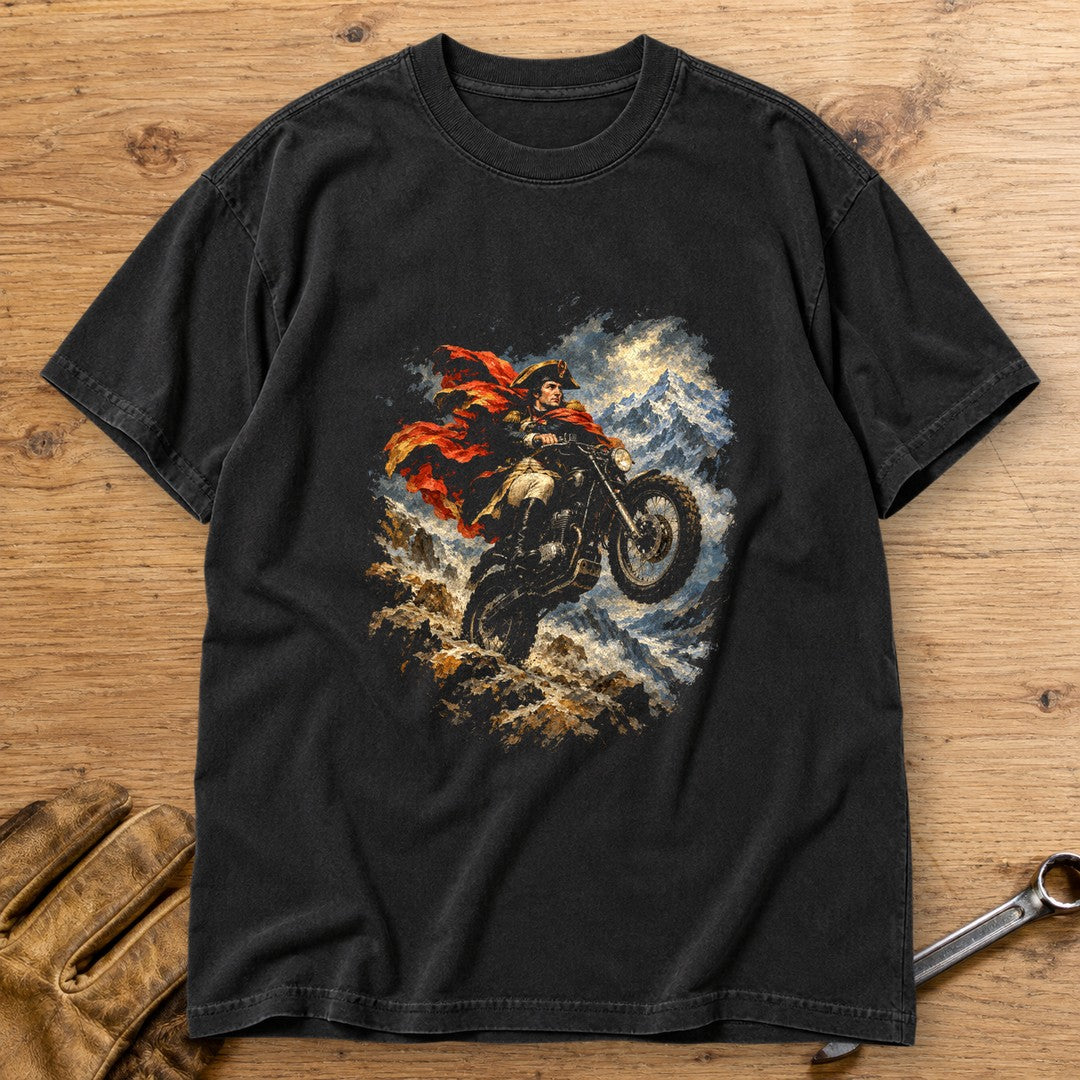 Napoleon Bonaparte Alpine Wheelie Premium T-Shirt - Black - bench