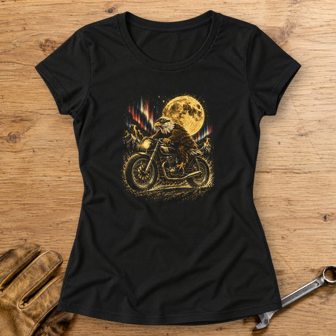 Moonlight Eagle Rider Women's T-Shirt - Black - bench