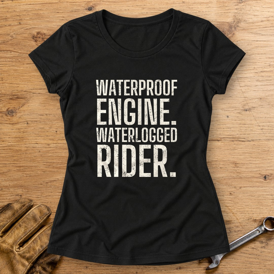Waterlogged Rider Women's T-Shirt - Black - bench