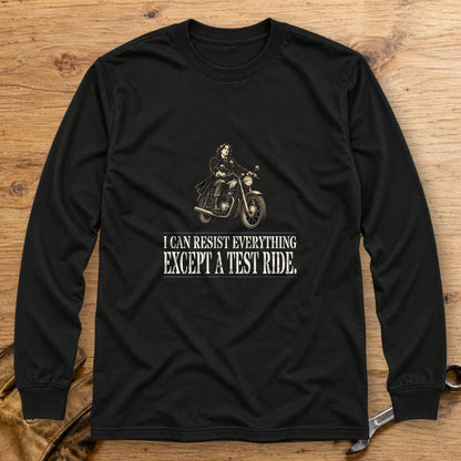 Oscar Wilde Except a Test Ride Long Sleeve T-Shirt - Black - bench