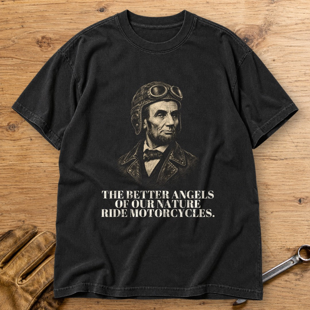 Abraham Lincoln Better Angels Ride Premium T-Shirt - Black - bench